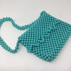 🌼 Vintage Marcus Brothers of Miami (made in ltaly) turquoise beaded purse